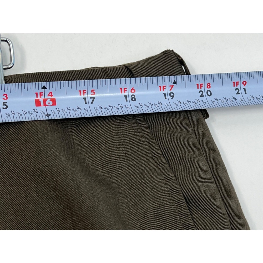 Haggar Black Label Dress Pants Men's Size 40/31 Brown Inside Waist Extenders - Picture 9 of 11